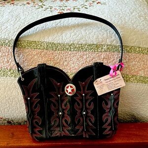 Cowboy boot purse never used